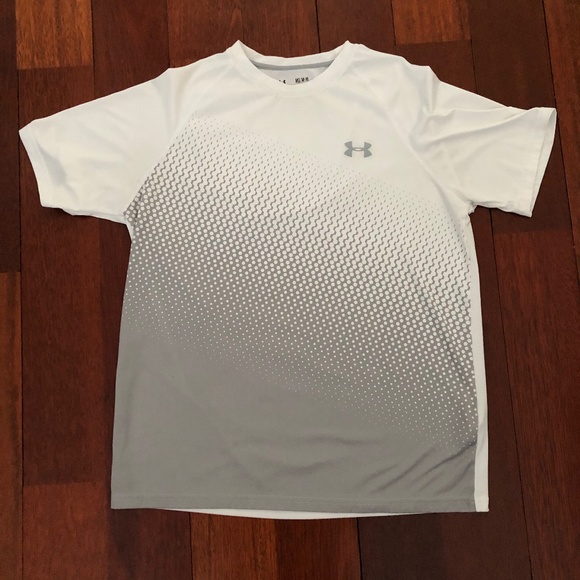 Under Armour Mens Athletic T Shirt Size Medium - White and Grey - - Picture 3 of 8